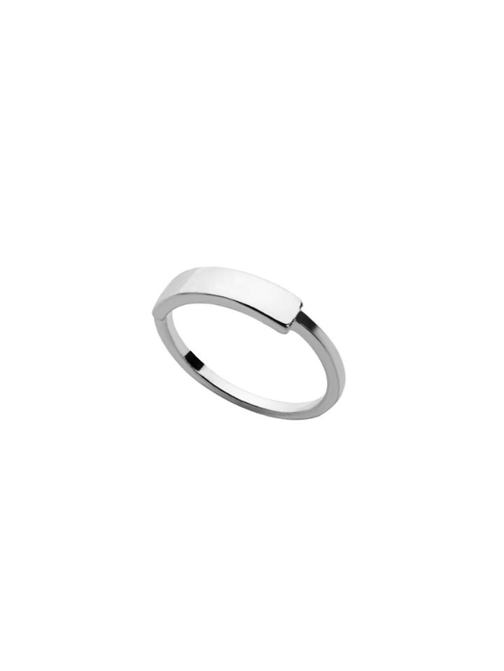 Romwe Silver Plated Polished Minimalist Ring