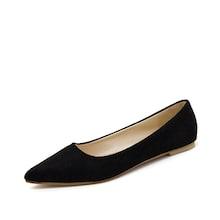 Romwe Pointed Toe Suede Flats