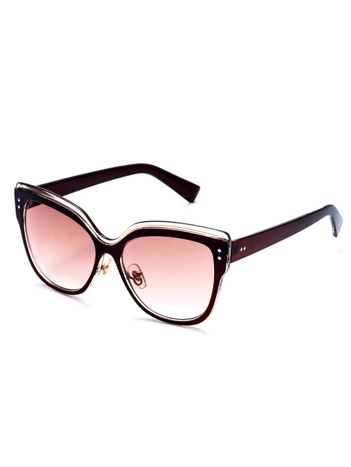 Romwe Brown Frame Cat Eye Sunglasses