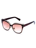 Romwe Brown Frame Cat Eye Sunglasses