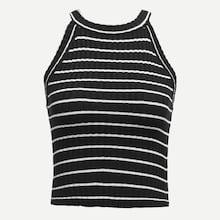 Romwe Striped Slim Fit Top