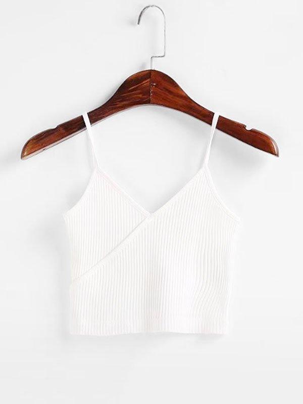 Romwe Overlap Crop Cami Top