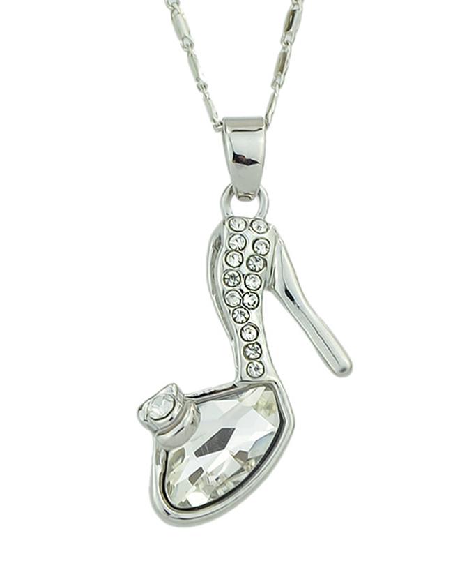 Romwe New Coming Cheap Rhinesthigh-heeled Shoes Pendant Necklace