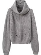 Romwe Turtleneck Crop Grey Sweater