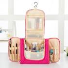 Romwe Neon Pink Waterproof Hook Cosmetic Storage Bag