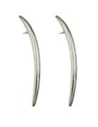 Romwe Silver Stud Long Earrings