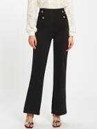 Romwe Button Detail Wide Leg Pants