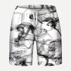 Romwe Guys Smoker Print Drawstring Shorts