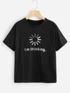 Romwe I M Thinking Graphic Tee