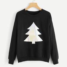 Romwe Round Neck Graphic Sweatshirt