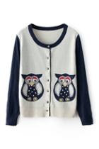 Romwe Color Block Owl Knitted Cardigan