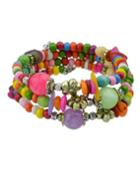 Romwe Colorful Lucky Bead Bracelet