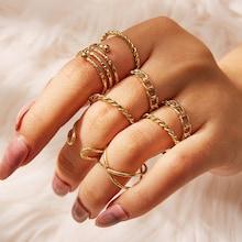 Romwe Textured & Spiral Layered Ring Set 8pack
