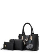 Romwe 3 Pcs Faux Fur Pendant Bags Set