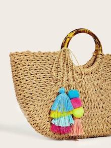 Romwe Pom-pom & Tassel Bag Accessories