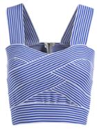 Romwe Straps With Zipper Striped Vest