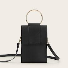 Romwe Flap Bag With Ring Handle