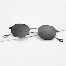 Romwe Guys Polygon Frame Sunglasses