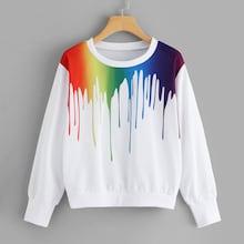 Romwe Tie Dye Round Neck Sweatshirt