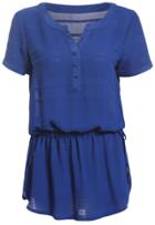 Romwe V Neck With Buttons Shift Dress