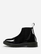 Romwe Round Toe Patent Leather Ankle Boots