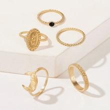 Romwe Textured Ring 5pack