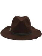 Romwe Embossed-band Wool Coffee Fedora