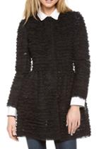 Romwe High Waisted Slim Sheer Black Coat