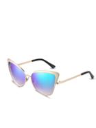 Romwe Gold Frame Ombre Sunglasses