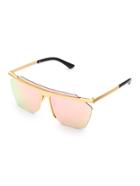 Romwe Contrast Top Bar Visor Sunglasses