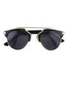 Romwe Gold Oversized Sunglasses
