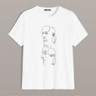 Romwe Guys Figure Print T-shirt