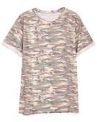Romwe Camouflage Print Slim T-shirt