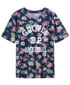 Romwe Floral Grover 32 Print T-shirt