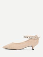 Romwe Rhinestone Decorated Mary Jane Heels