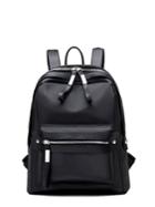 Romwe Pocket Front Double Zipper Design Backpack