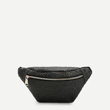 Romwe Weave Design Zipper Bum Bag