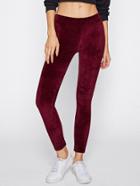 Romwe Skinny Velvet Leggings