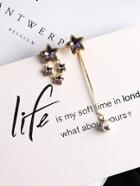 Romwe Star Detail Mismatched Stud Earrings