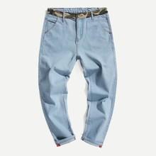 Romwe Men Contrast Camo Print Jeans