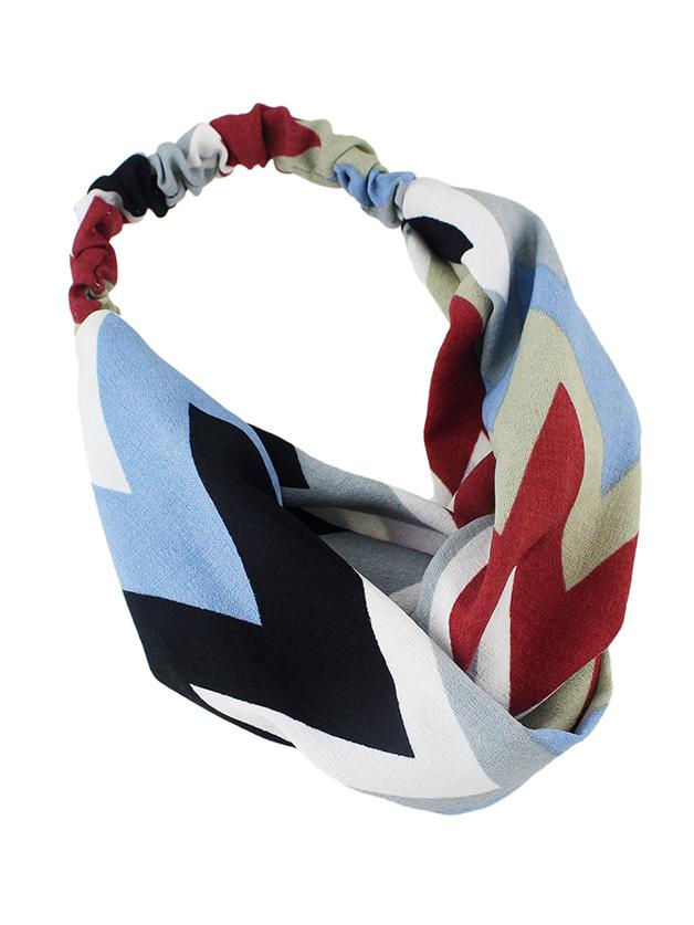 Romwe Gray Beach Style Printed Elastic Hair Band For Women