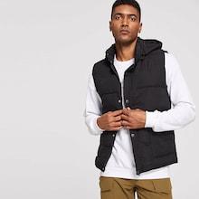 Romwe Men Solid Hooded Puffer Vest
