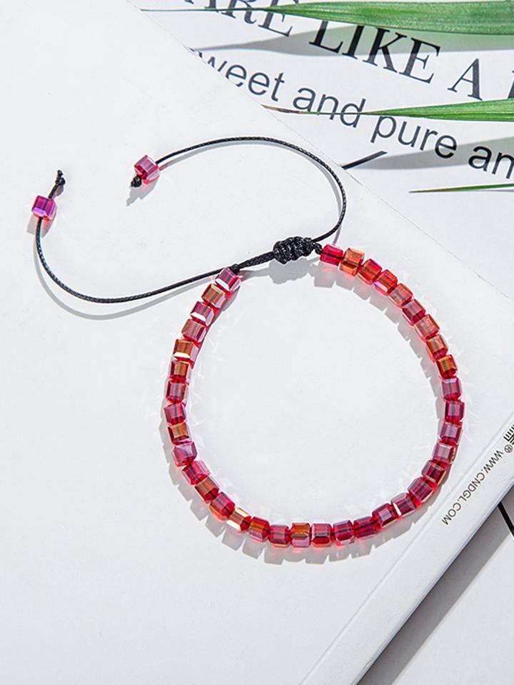 Romwe Adjust Beaded Bracelet