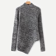 Romwe Asymmetric Hem Space Dye Jumper