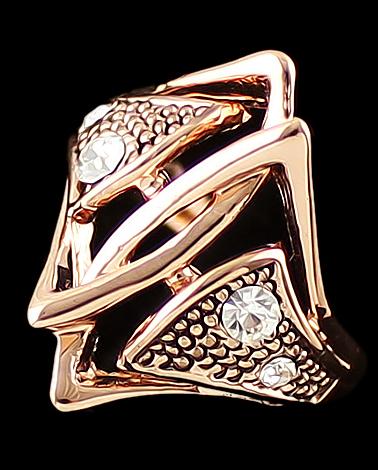 Romwe Diamante Hollow Ring