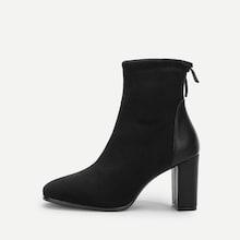Romwe Back Bow Tie Design Suede Boots