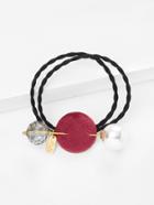 Romwe Faux Pearl Charm Hair Tie