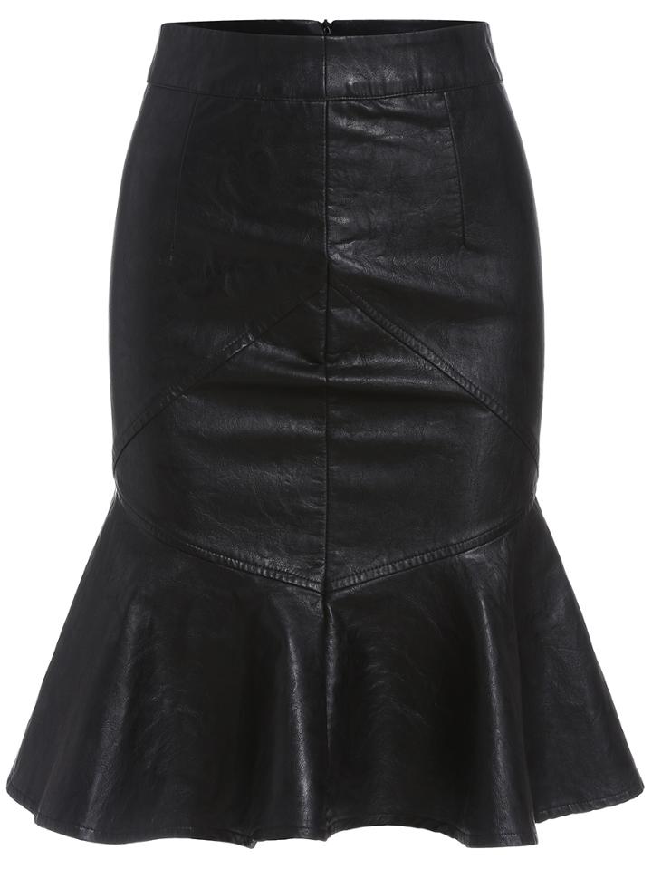 Romwe Mermaid Zipper Skirt