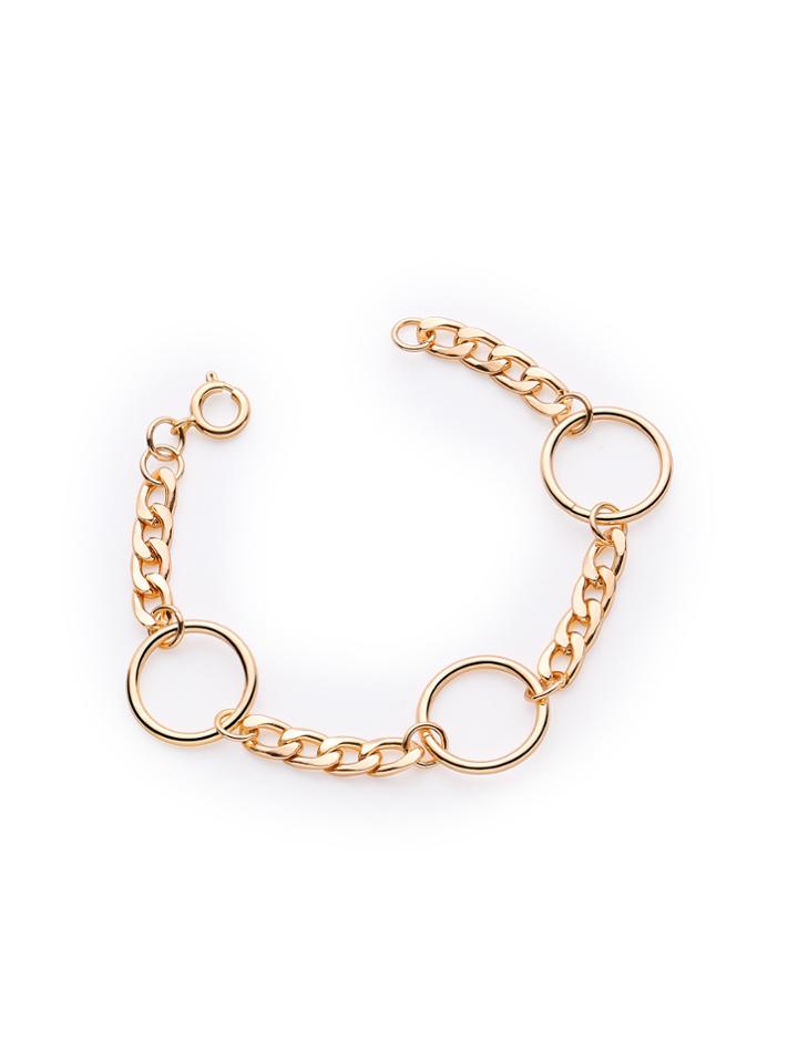 Romwe Minimalist Ring Design Chain Bracelet