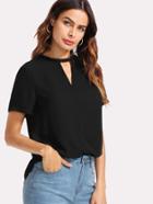 Romwe V Cut Solid Top